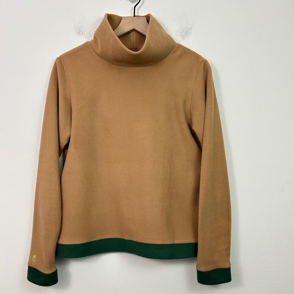 Dudley Stephens Pullover Sweater Tan Turteneck Long Sleeve Size Medium
